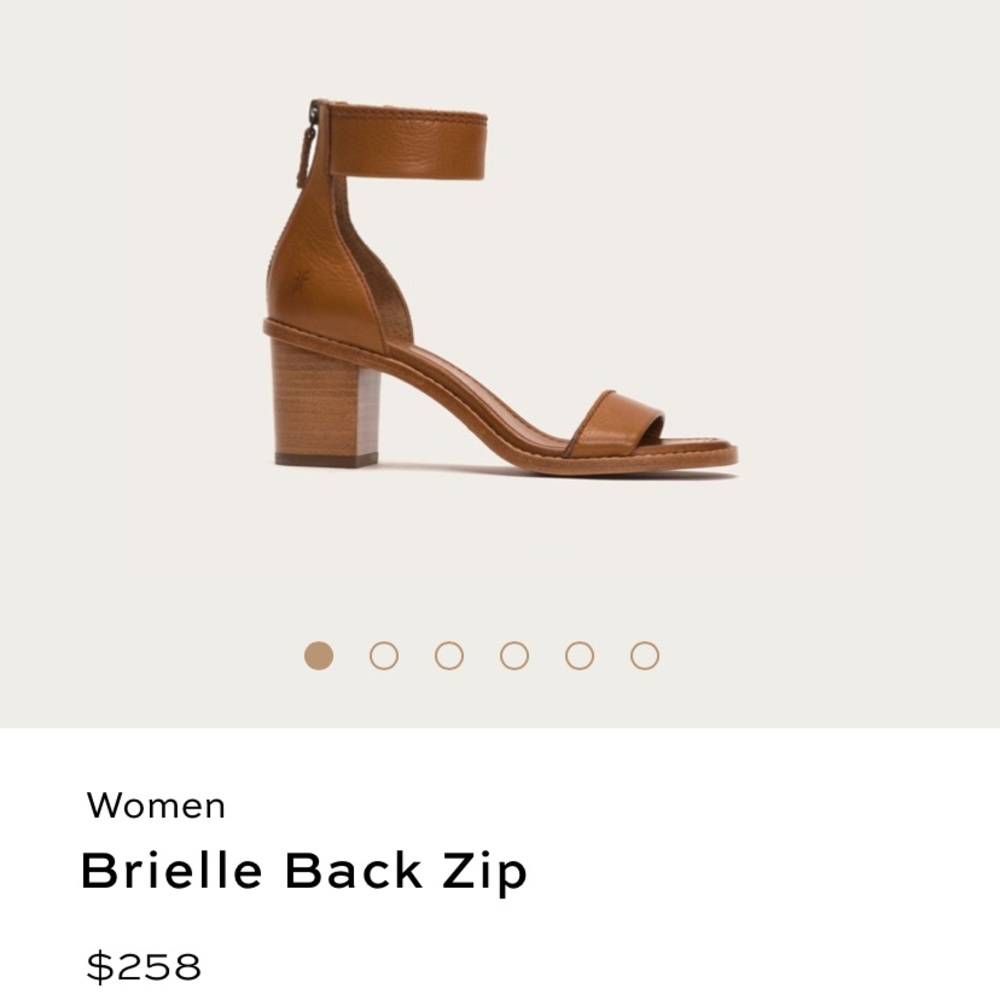 Frye perforated Brielle zip back sandal